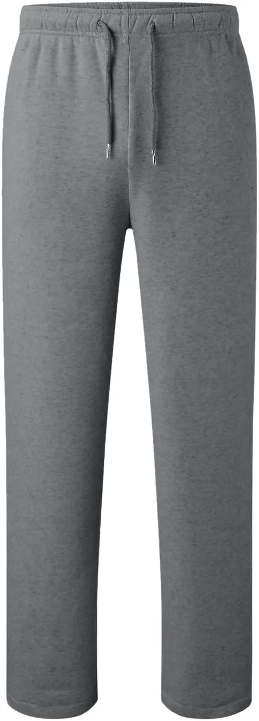 Jogging Pants Men,Mens Baggy Sweatpants with Pockets Fleece Lined Yoga Pants Hiking Pants Workout Pants Lounge Pants