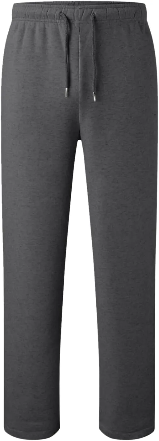 Jogging Pants Men,Mens Baggy Sweatpants with Pockets Fleece Lined Yoga Pants Hiking Pants Workout Pants Lounge Pants