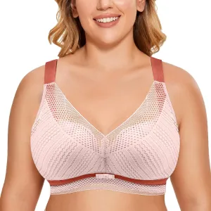 Lace Lingerie for Womens Underwire Bra Lace Floral Bra Unlined Unlined Plus Size Full Coverage Bra