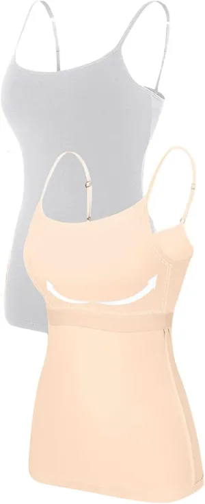 LCMTWX Tank Tops For Women 2024 Bra Pads Bra One Vest Camisole Top Spaghetti Strap Tank Tops White Tank Top Crop Ribbed