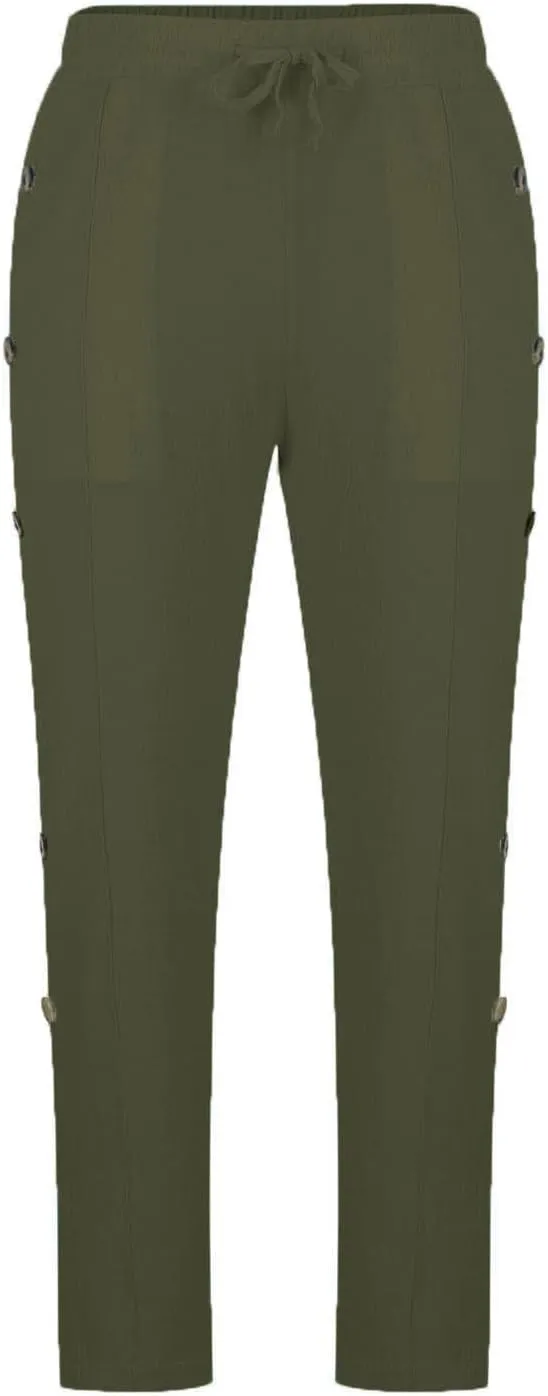 Linen Pants Mens Casual Pants Relaxed-Fit Beach Pants Summer Trousers Soft Elastic Waist Pants