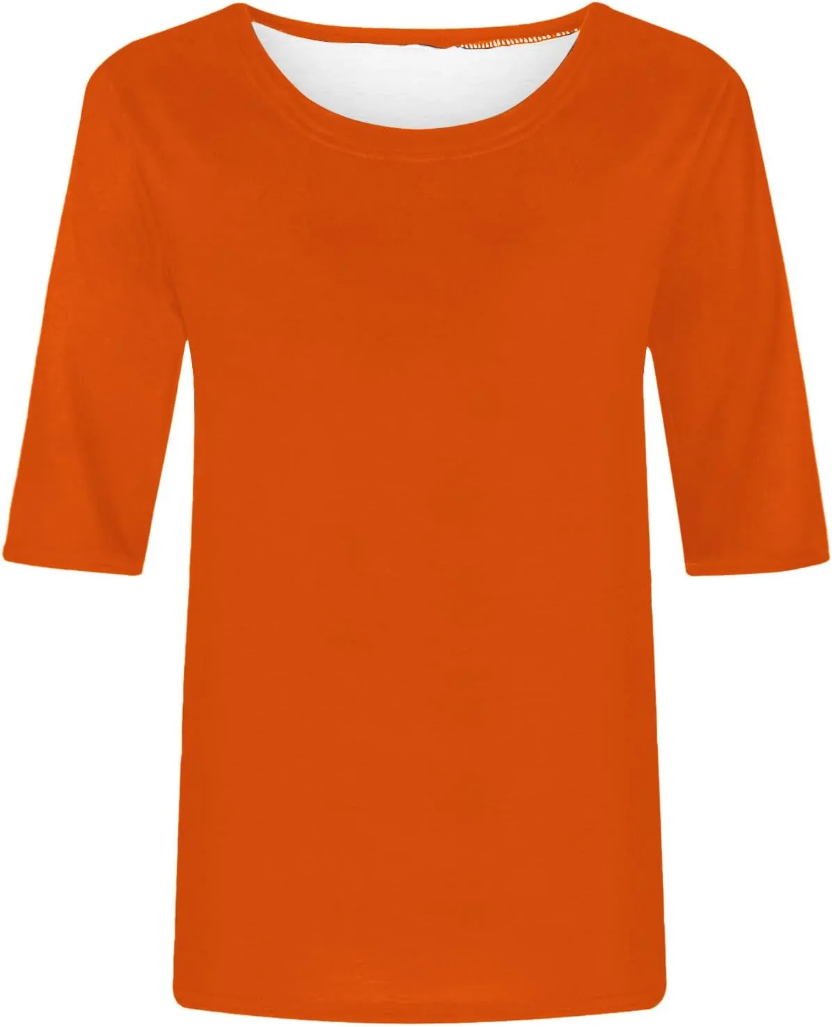 LRMQS Womens 2025 Half Sleeve Tshirt Tops Solid Color Summer Spring Fashion Crewneck Blouse Tee Trendy Woman Clothing