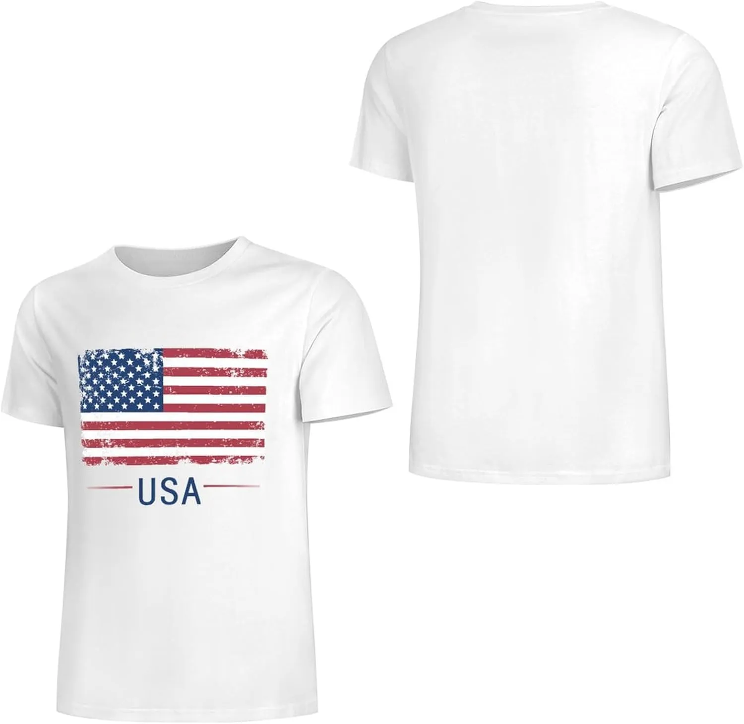Lzzidou Men's 4th of July Shirts American Flag Patriotic Shirts Short Sleeve USA Memorial Day Cotton T Shirts