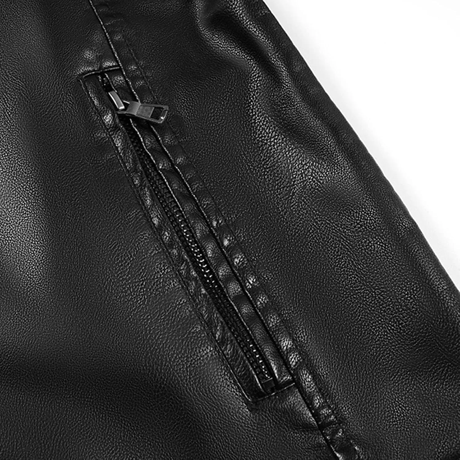 Men Faux Leather Blazer Jacket Vintage PU Motorcycle Biker Outwear Lapel Cool Stand Collar Streetwear Hip Hop Outfit