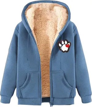 Men Winter Heavyweight Fleece Sherpa Lined Zipper Sweatshirt Jackets Thermal Zipper Sweatshirt