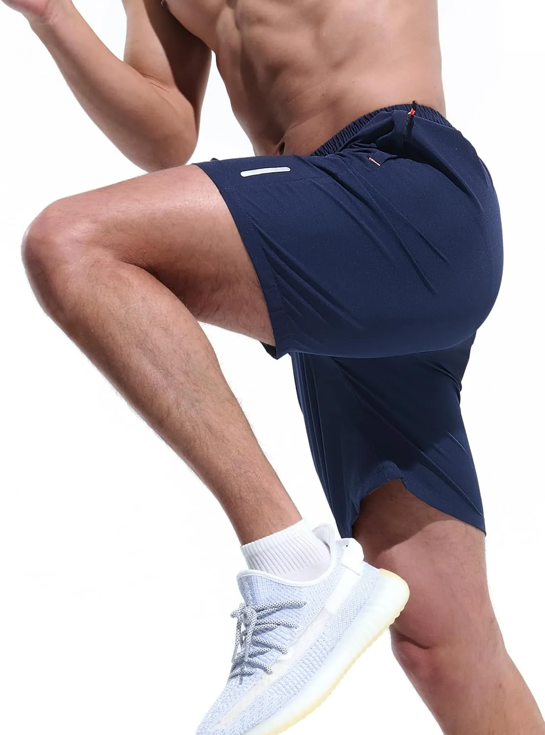 Mens Athletic Shorts Running Shorts Quick Dry Workout Shorts 7"/ 9" Lightweight Gym Basketball Shorts Zipper Pockets