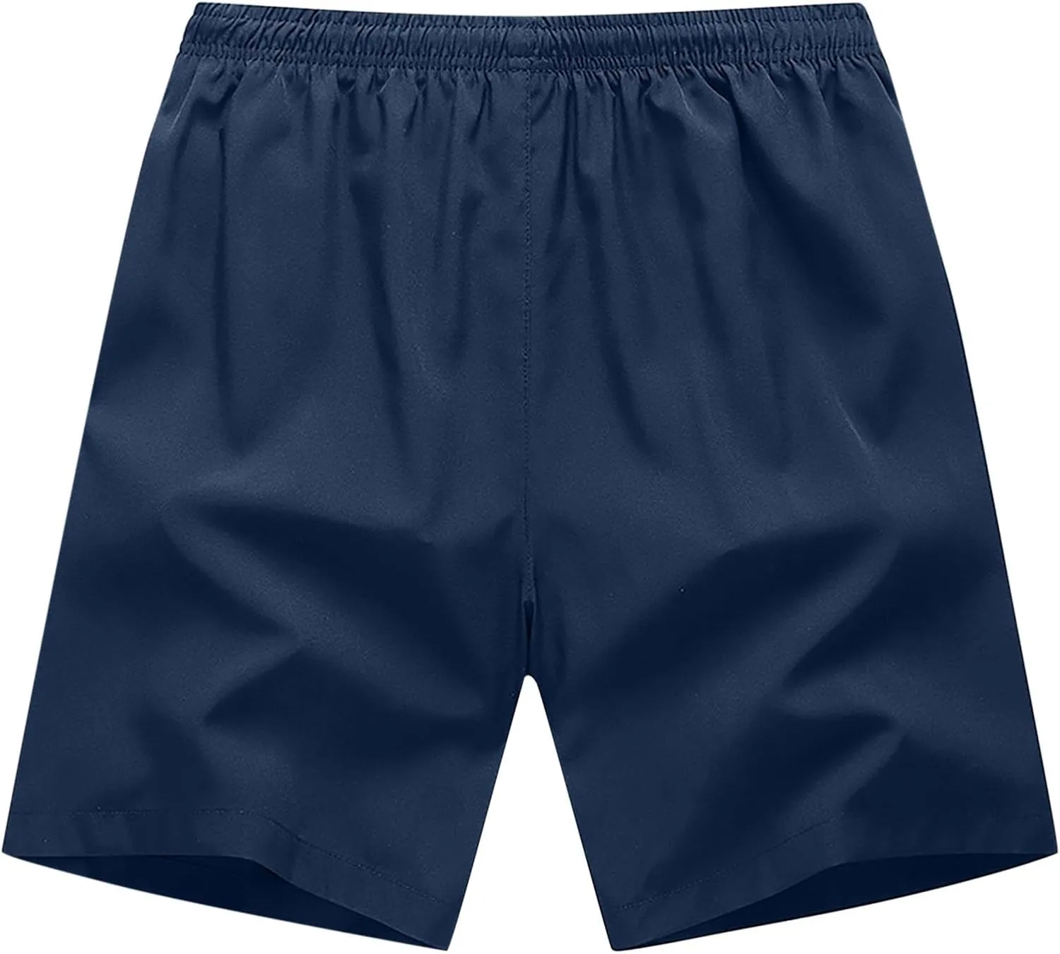 Men's Casual Shorts Elastic Waist Drawstring Shorts Summer Beach Shorts with Zipper Pockets Quick Dry Swimwear Shorts