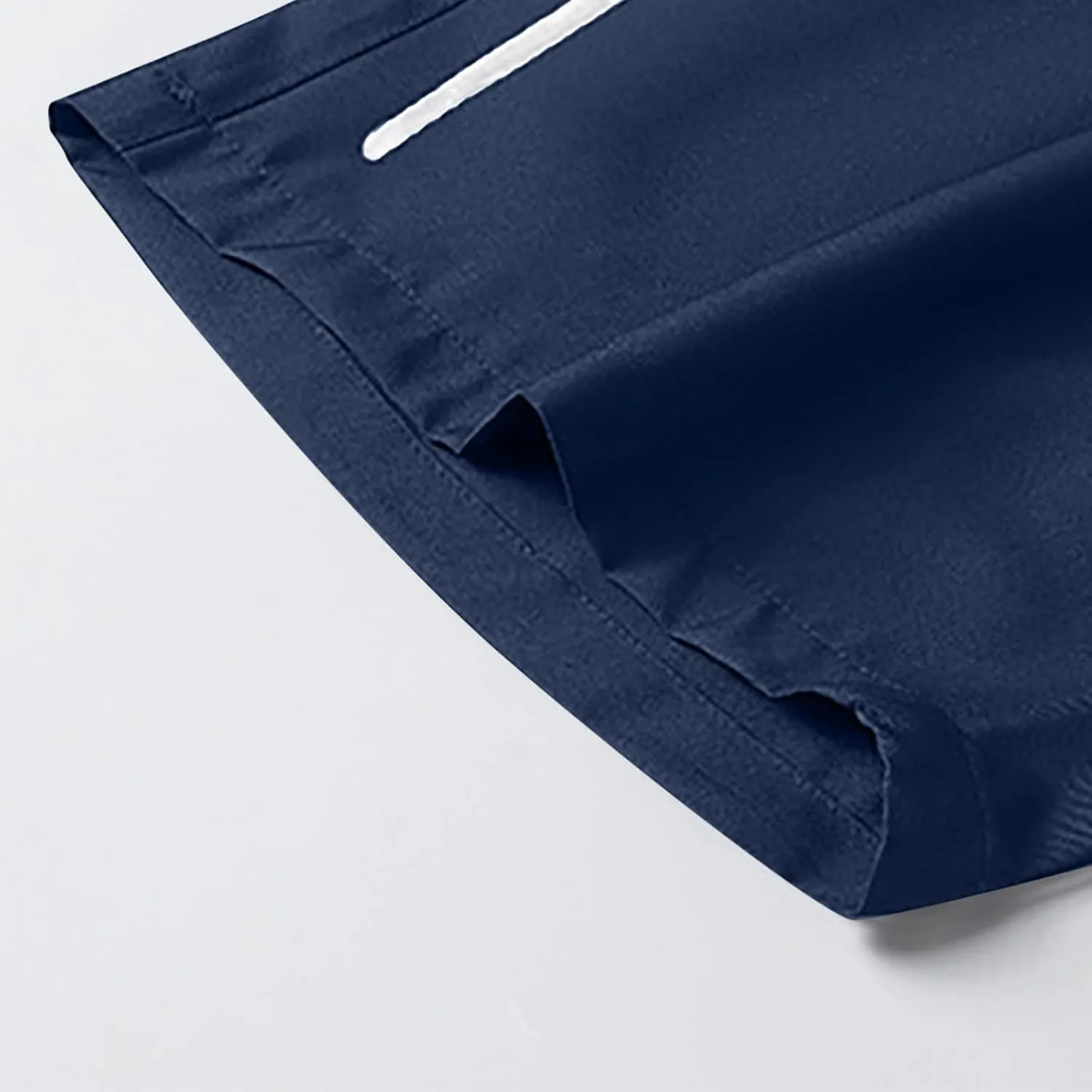 Men's Casual Shorts Elastic Waist Drawstring Shorts Summer Beach Shorts with Zipper Pockets Quick Dry Swimwear Shorts