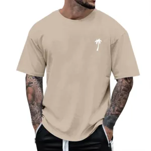 Men's Coconut Printed Graphic Tees Soft Lightweight Crew Neck Short Sleeve T-Shirts Casual Summer Streetwear