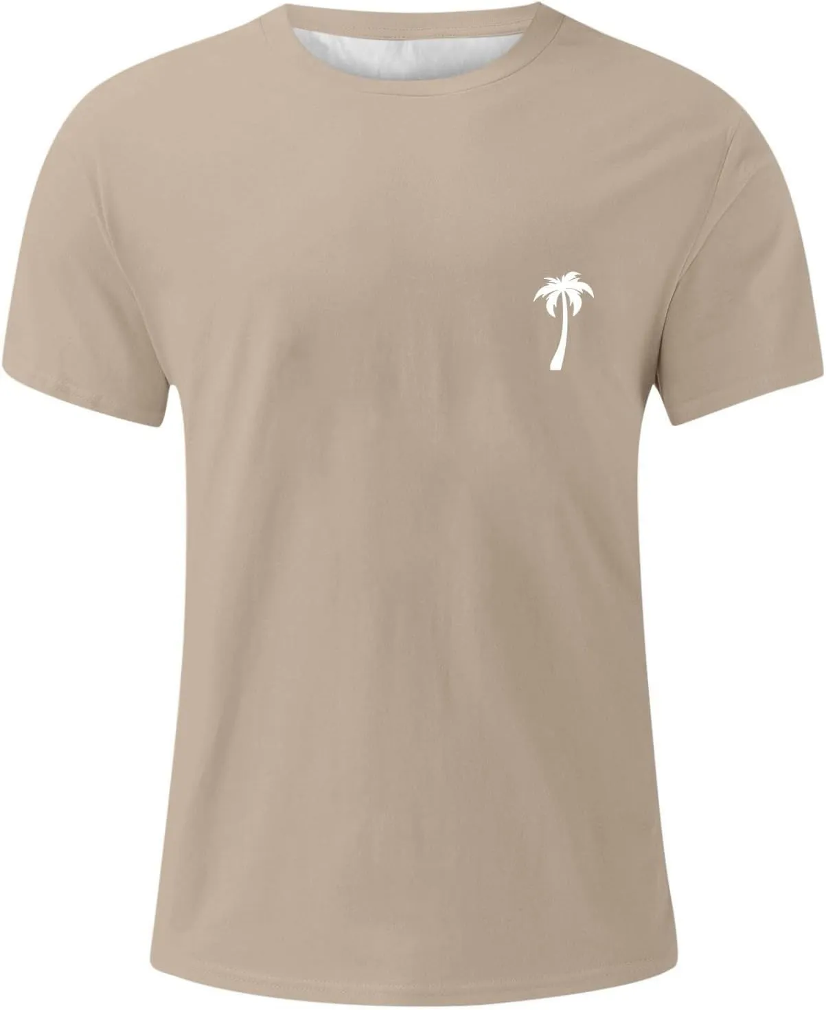 Men's Coconut Printed Graphic Tees Soft Lightweight Crew Neck Short Sleeve T-Shirts Casual Summer Streetwear