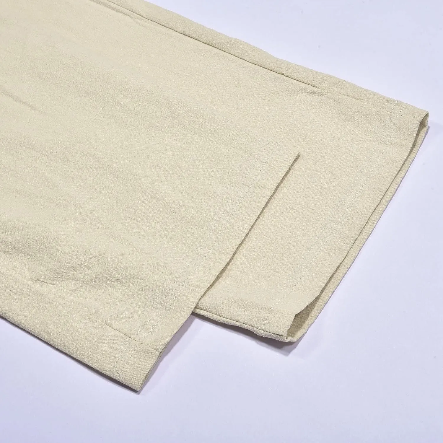 Men's Cotton Linen Pants Casual Drawstring Elastic Waist Beach Pants Loose Yoga Pants Yoga Pants