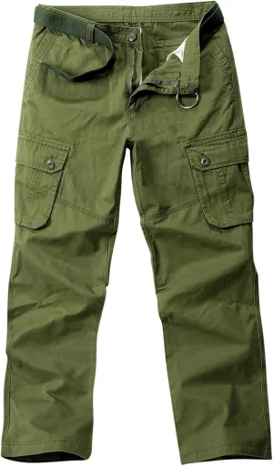 Mens Hiking Pants Outdoor Mens Cargo Pants Casual Lightweight Joggers Work Pants Multi-Pocket Military Pants