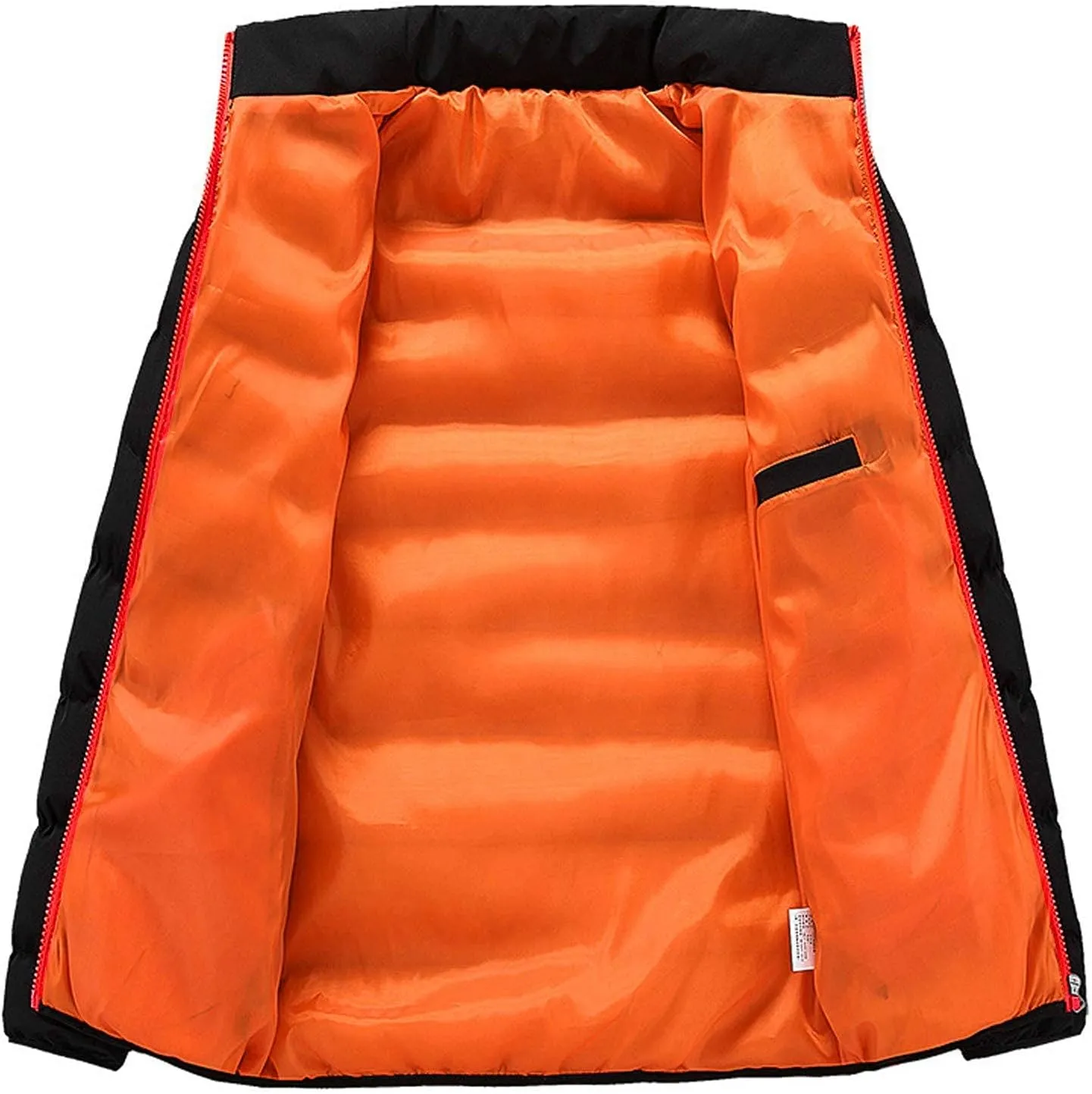 Men's Lightweight Puffer Jacket Stand Collar Zip Up Windproof Winter Puffer Down Jacket Coats for Teen Boys & Men