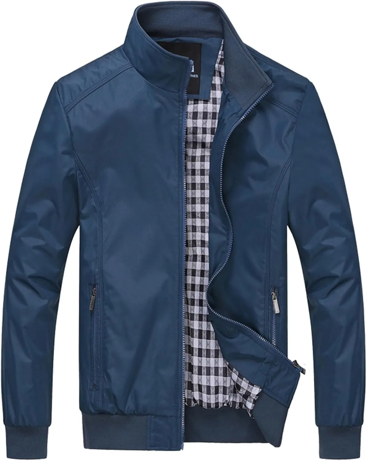 Men's Lightweight Softshell Coat Outerwear Zipper Windbreaker Flight Bomber Jacket Fall Jackets for Men