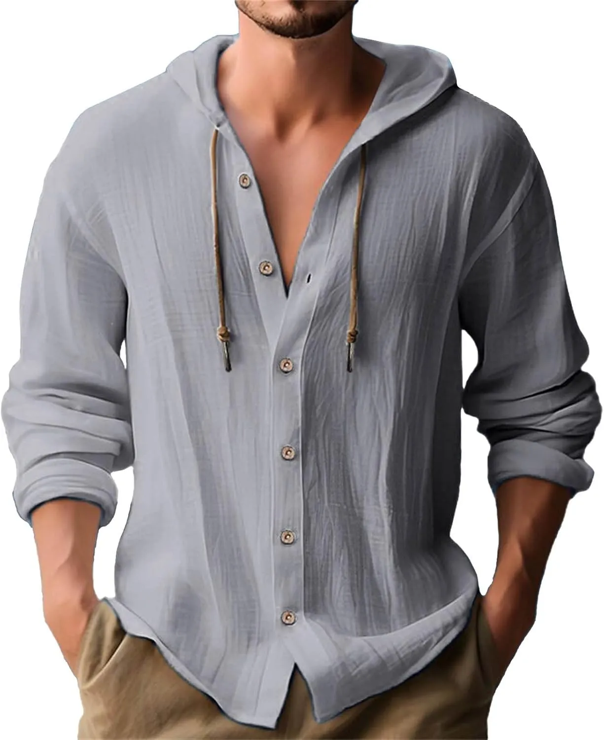 Men's Long Sleeve Button Up Shirts Collar Pocket Long Sleeve Shirt Top Long Sleeve Shirts for Men Casual Shirts for