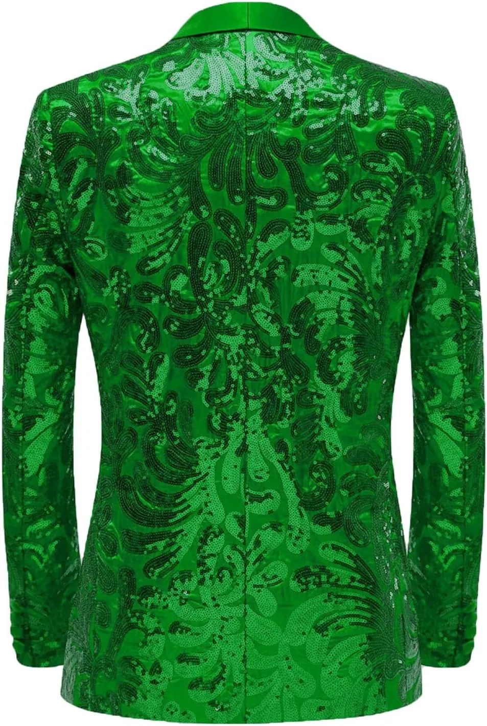 Men's Love Heart All Over Printed Sequins Blazer Fashion Slim Fit One Button Suit Jackets Valentine's Day Dinner Coat