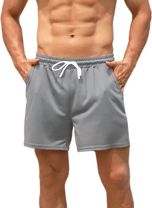 Men's Mesh Running Shorts 5 Inch Shorts Mens Workout Shorts 5 Inch Gym Shorts Men with Pockets