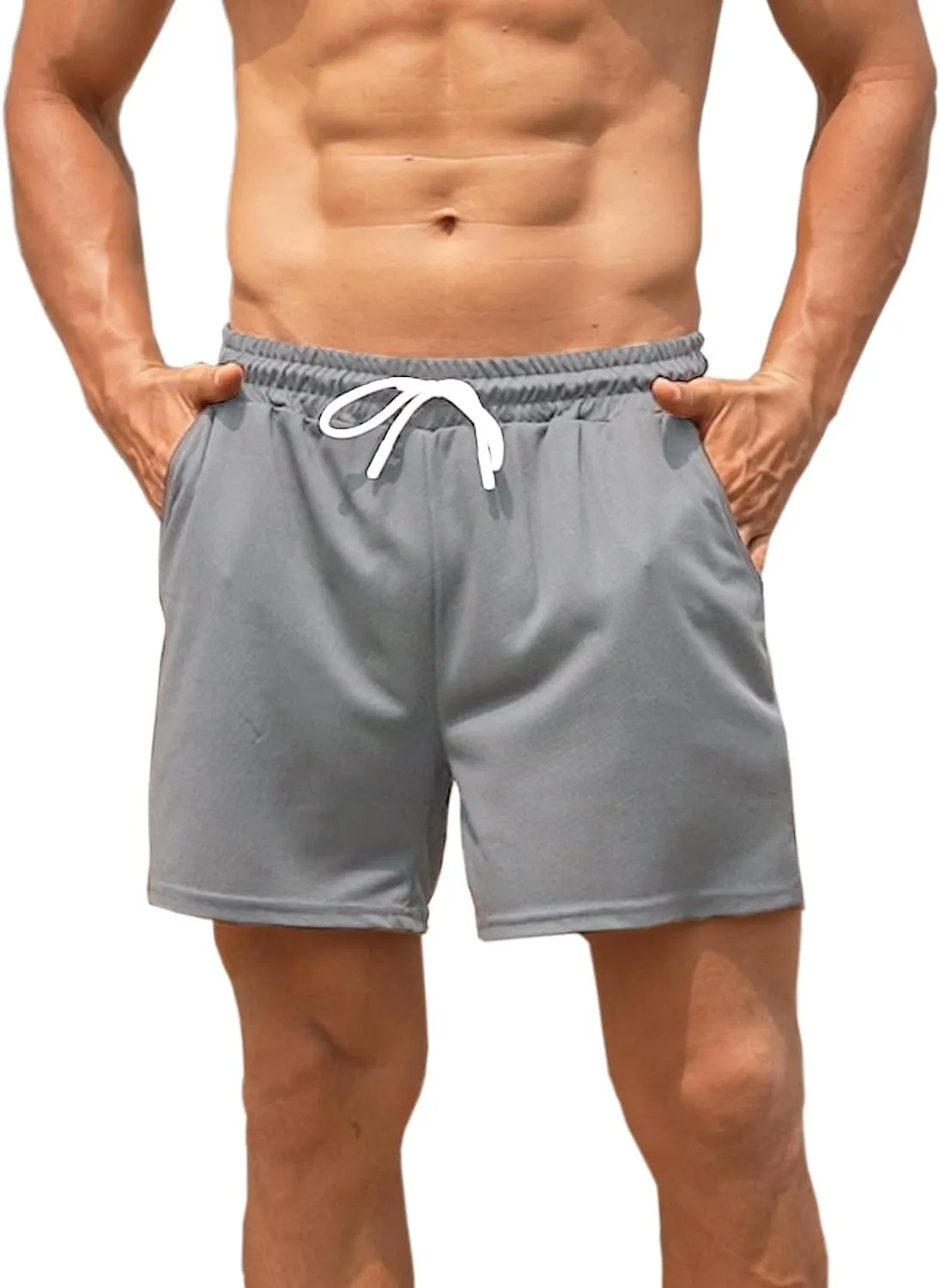 Men's Mesh Running Shorts 5 Inch Shorts Mens Workout Shorts 5 Inch Gym Shorts Men with Pockets