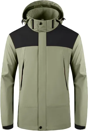 Men's Mountain Waterproof Ski Snow Jacket Winter Windproof Rain Jacket Outdoor Sportswear Hooded Warm Insulated Coats