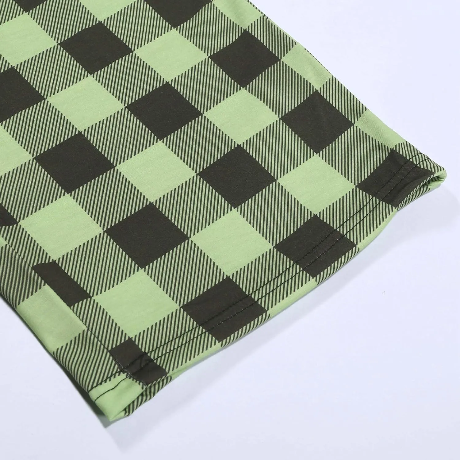 Mens Pajamas Pants Plaid Casual Pants Pants Elastic Waist Trousers Lightweight Comfy Homewear Pants with Pockets