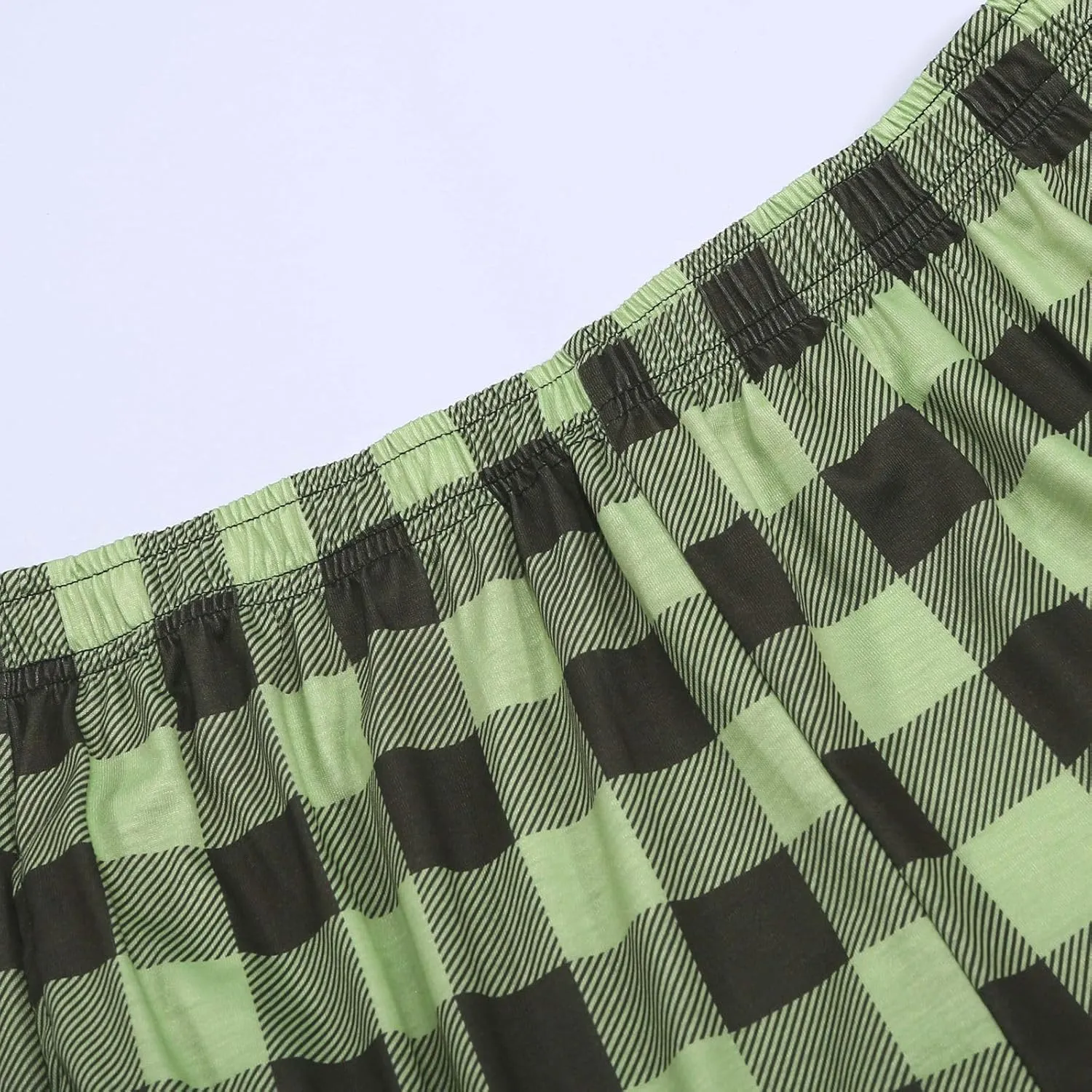 Mens Pajamas Pants Plaid Casual Pants Pants Elastic Waist Trousers Lightweight Comfy Homewear Pants with Pockets