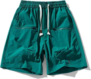 Men's Quick Dry Athletic Shorts Lightweight Breathable Running Shorts Elastic Waistband Workout Gym Short Pants