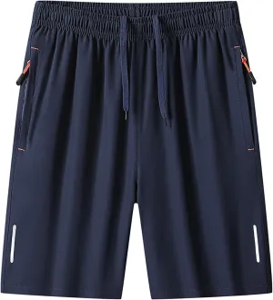 Mens Quick Dry Shorts 2025 Running Shorts Zipper Pocket Gym Shorts Athletic Workout Shorts Breathable Summer Bottoms
