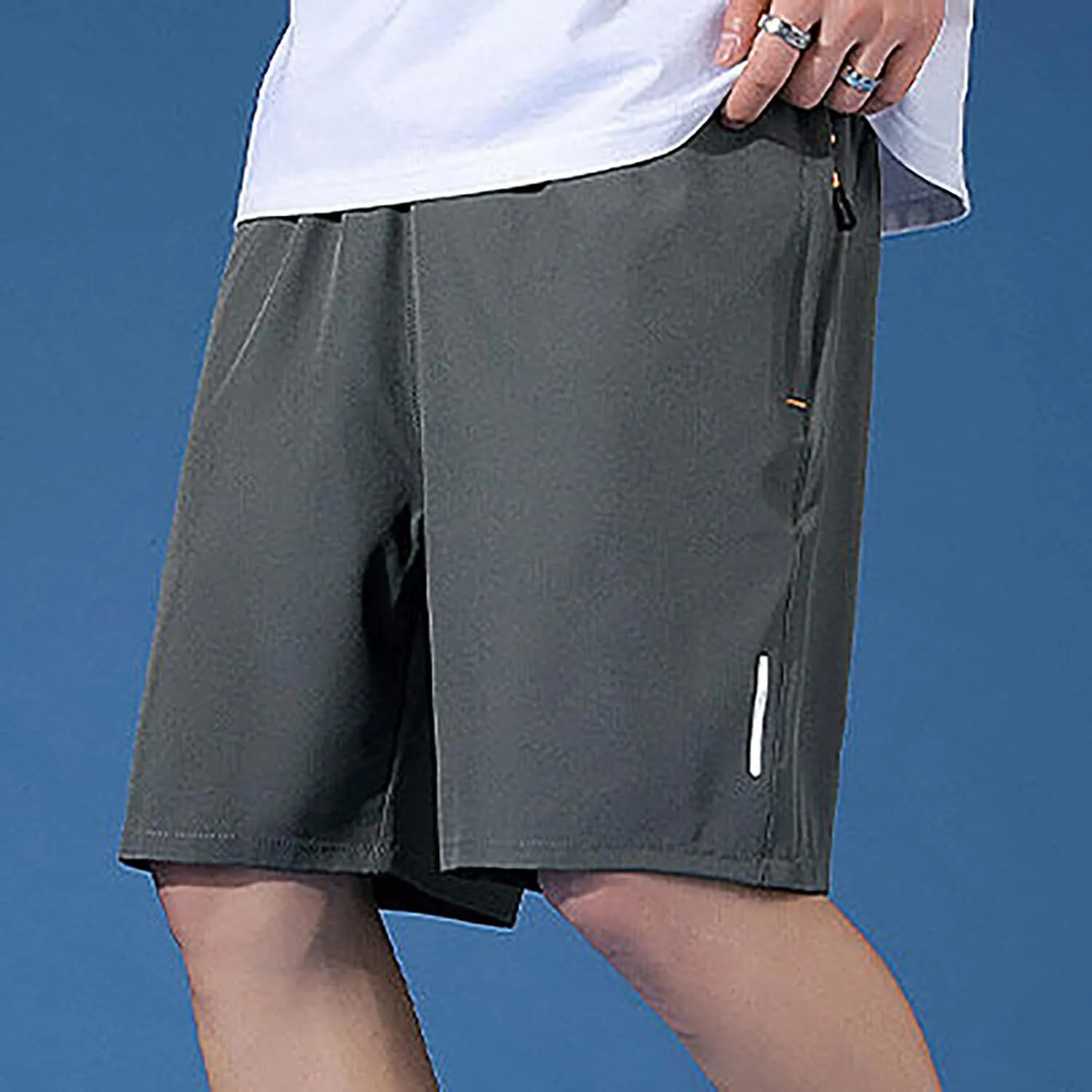 Mens Quick Dry Shorts 2025 Running Shorts Zipper Pocket Gym Shorts Athletic Workout Shorts Breathable Summer Bottoms