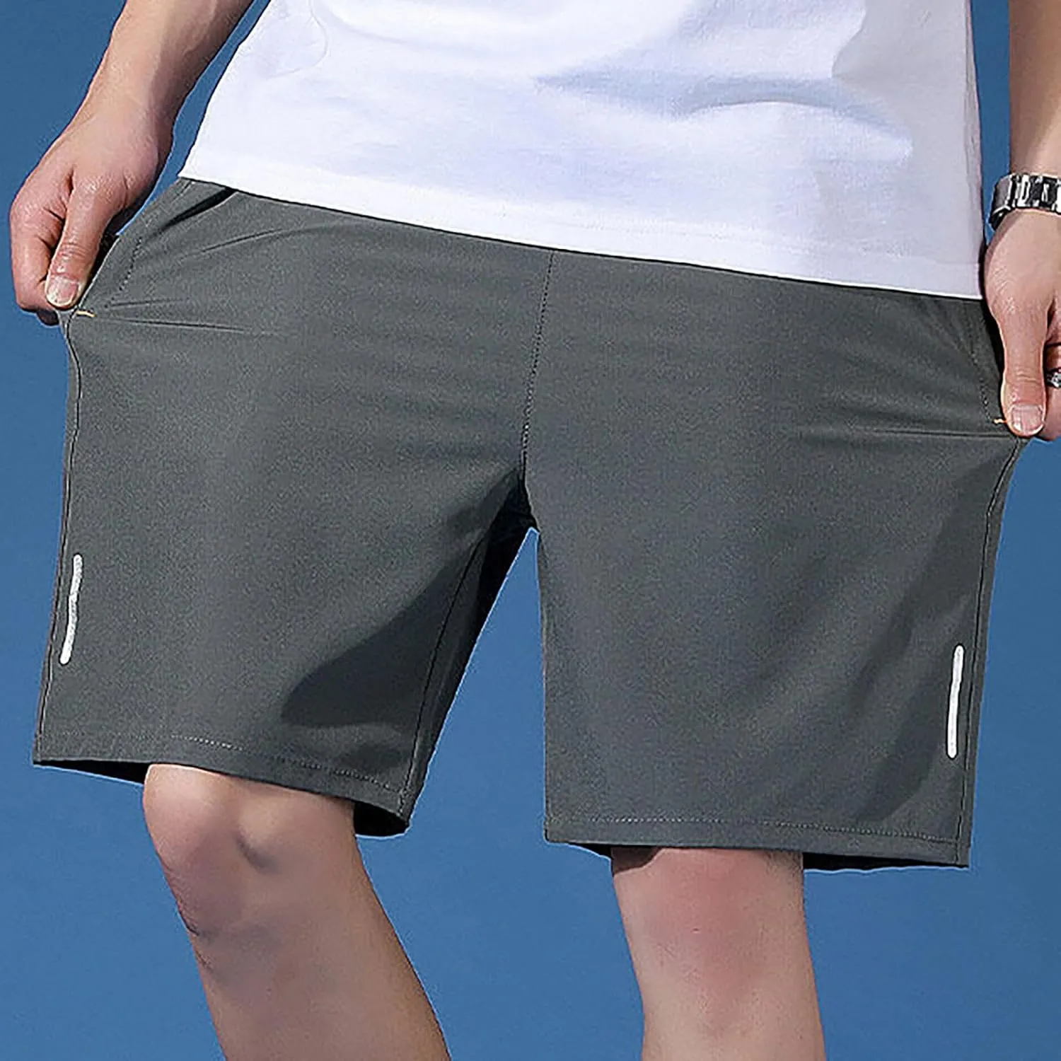 Mens Quick Dry Shorts 2025 Running Shorts Zipper Pocket Gym Shorts Athletic Workout Shorts Breathable Summer Bottoms
