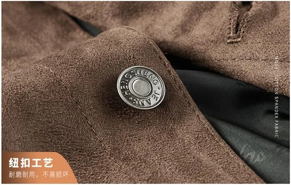 Men's Slim-Fit British Style Outdoor Sports Cargo Retro Suede Coat Youth All-Match Cargo Jacket