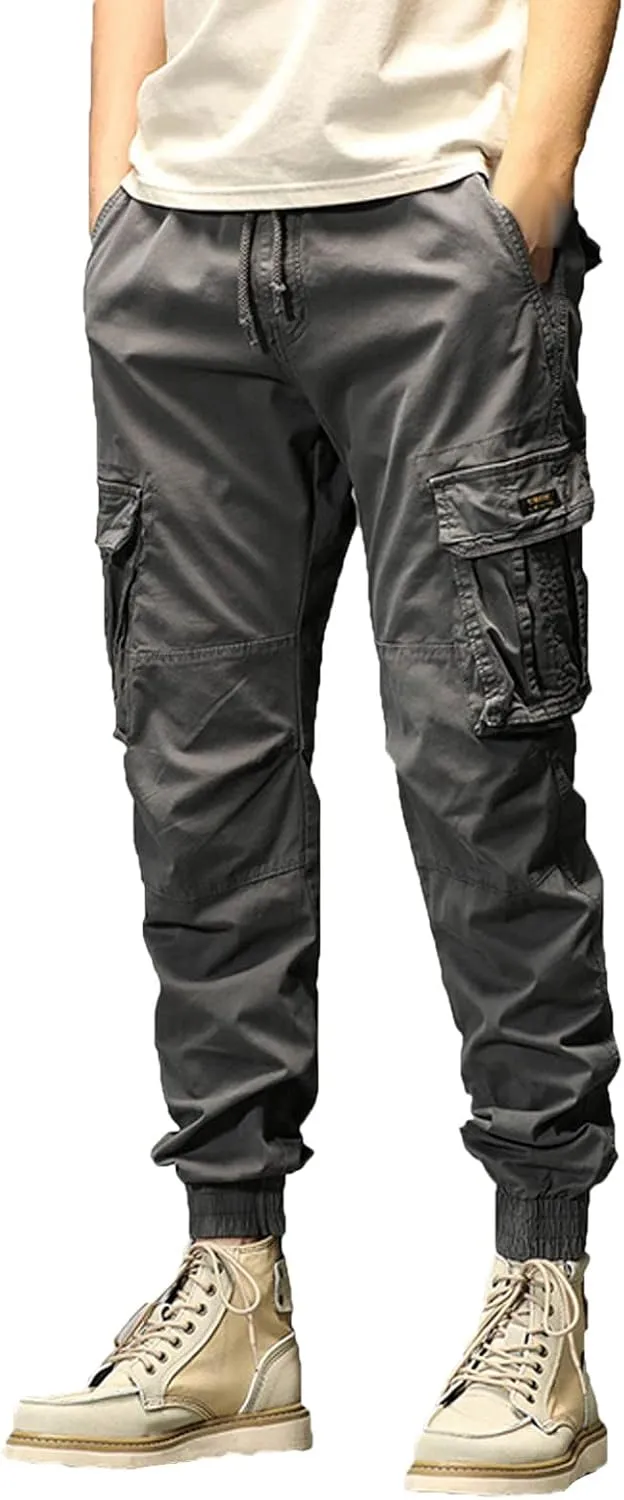 Mens Sweatpants Joggers Pants Man Pants Casual Rope Loose Heavyweight Loose Sports Trousers Pockets Pant Mens Cotton