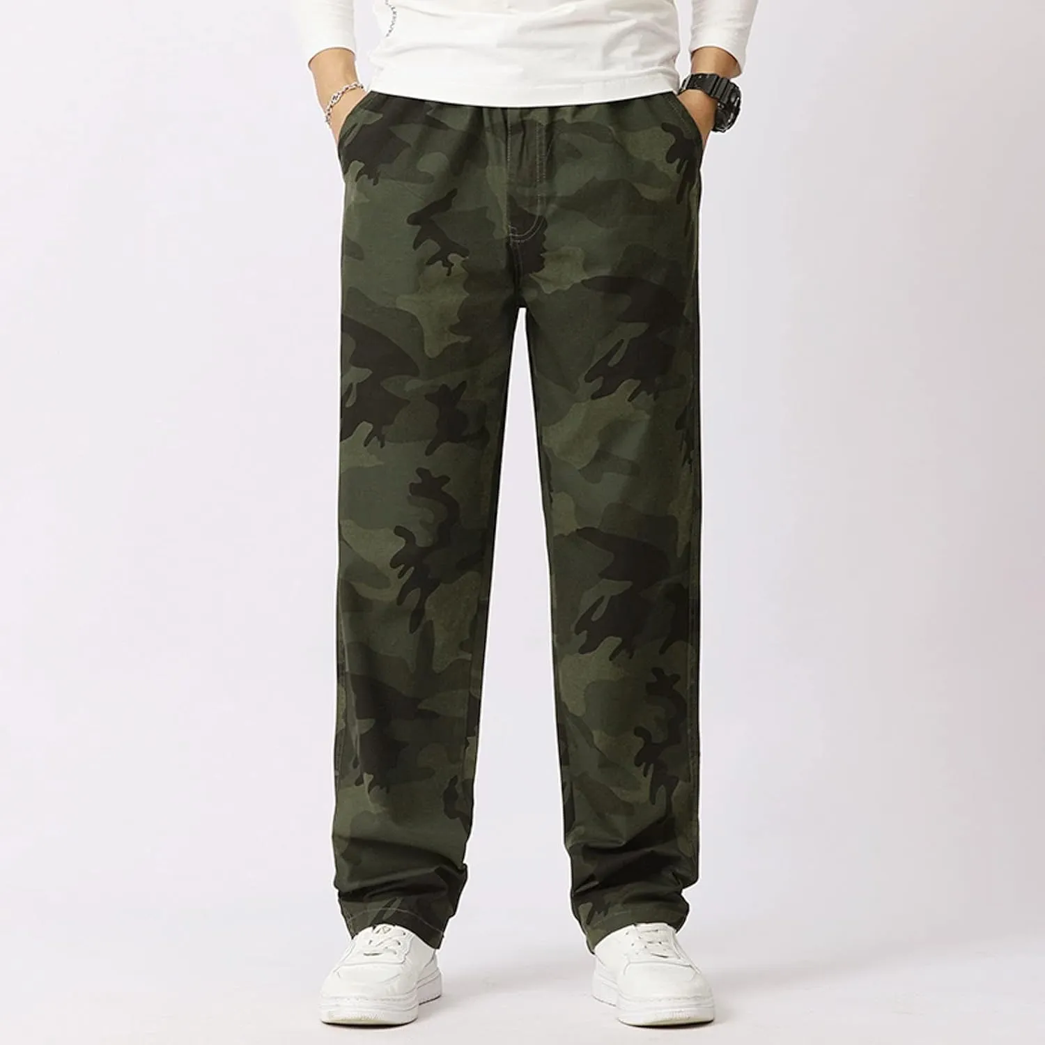 Mens Sweatpants with Pockets Big and Tall Jogger Sweatpants Motocross Dirt Bike Jogger Elastic Waist Pants Men's Camo