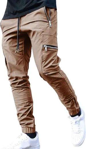 Mens Workout Cargo Sweatpants for Men Relaxed Fit S-5XL Men's Tactical Pants Tactical Trousers with 6 Pockets Sports