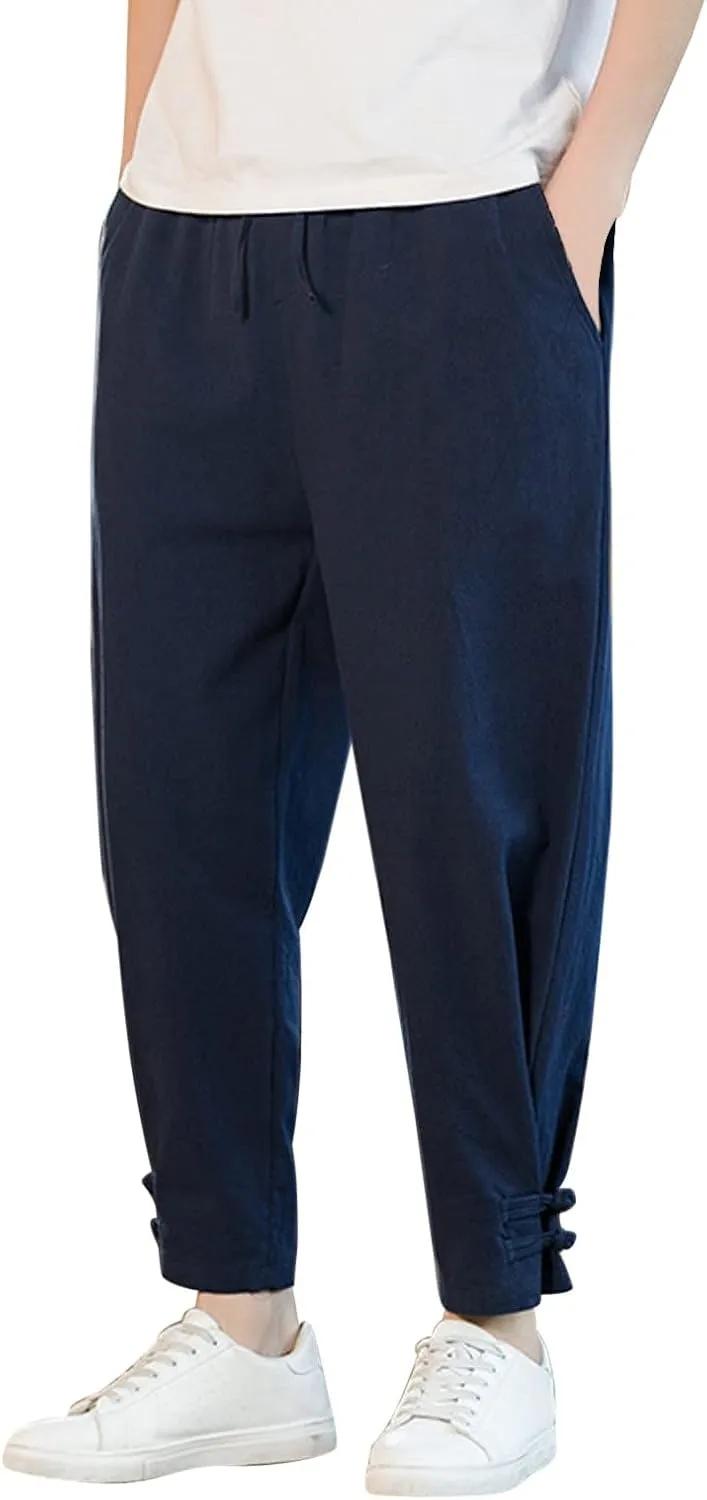 Mens Workout Cargo Sweatpants Pants Mens Athletic Workout Running Jogger Pants with Pockets Cargo Pants for Men Black