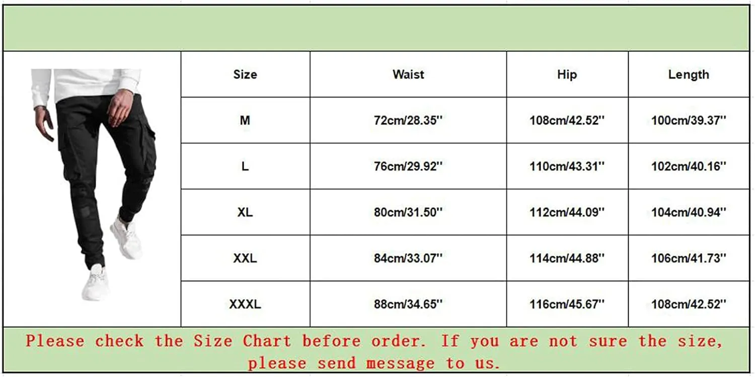 Mens Workout Cargo Sweatpants Pockets Pant Mens Cotton Linen Pants Loose Casual Lightweight Elastic Waist Drawstring