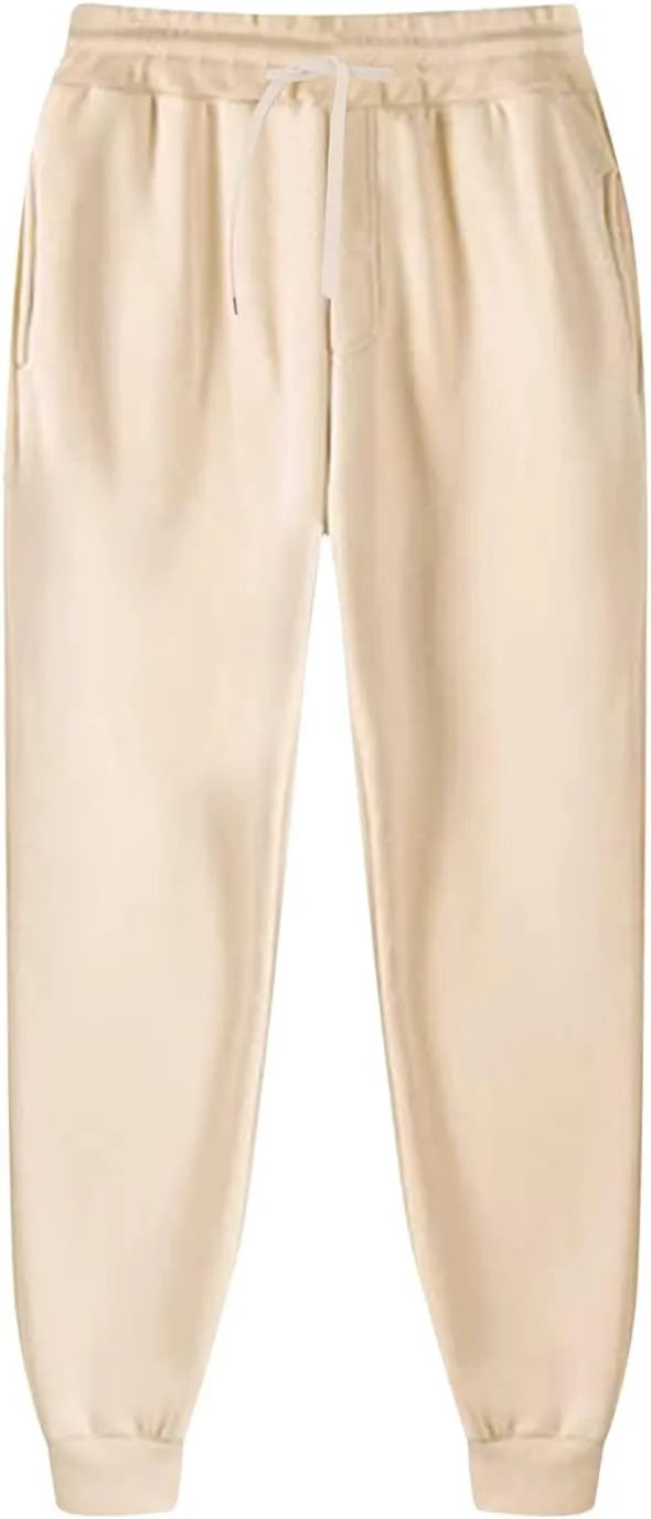Mens Workout Cargo Sweatpants Sports Trousers Mens Casual Joggers Pants Big and Tall Athletic Drawstring Cargo Pants