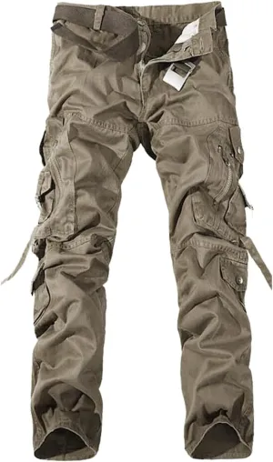Mens Workout Cargo Sweatpants Straight Leg Cargo Pant Men's Relaxed Fit Stretch Cargo Pants Men's Joggers Sweat Pants