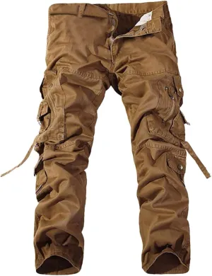 Mens Workout Cargo Sweatpants Straight Leg Cargo Pant Men's Relaxed Fit Stretch Cargo Pants Men's Joggers Sweat Pants