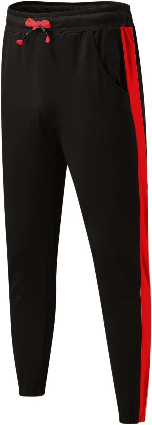 Mens Workout Cargo Sweatpants Stretch Elastic Waist Multiple Pockets Sports Pants Fitness Sports Trousers Men's Cargo