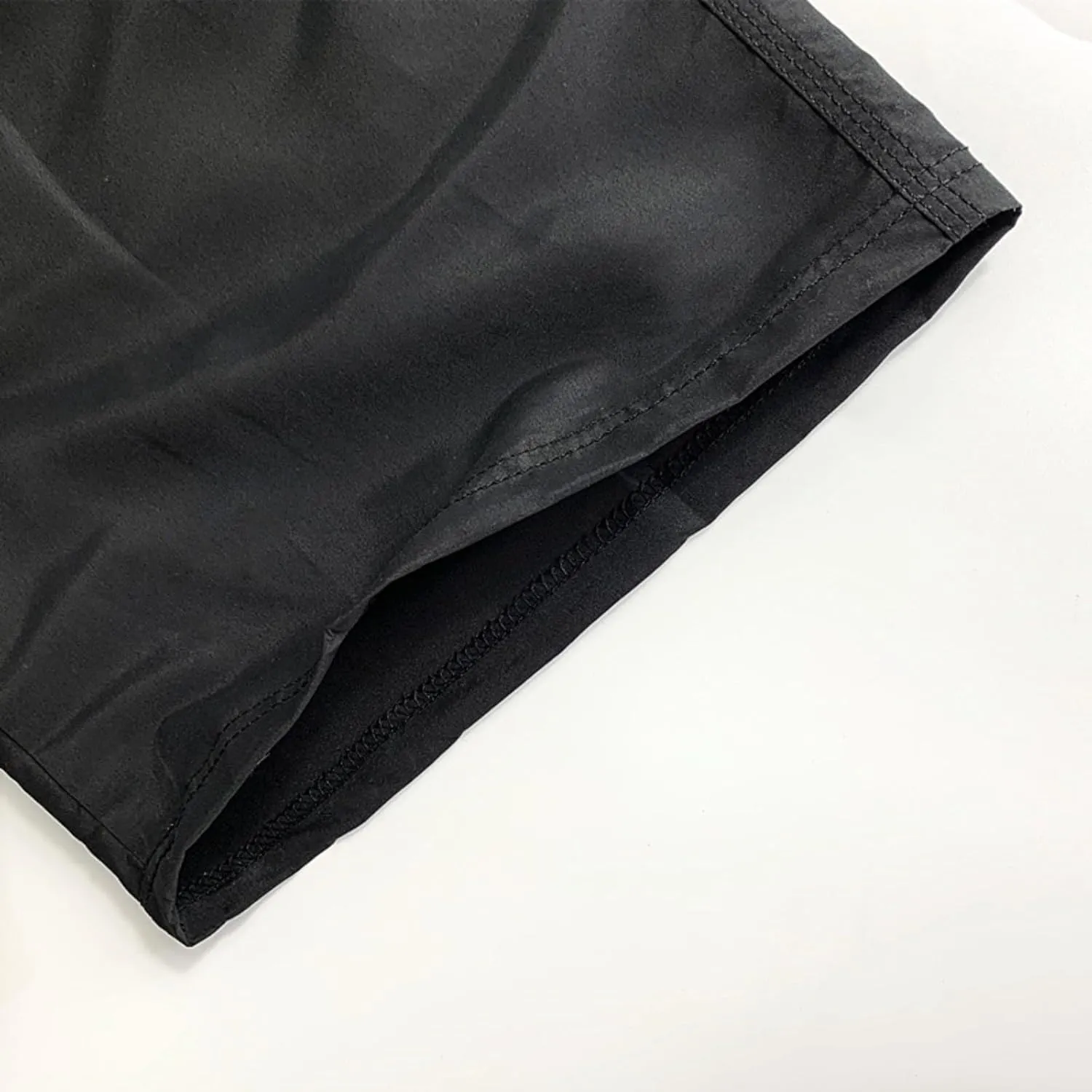 Men's Workout Running Shorts Mesh Lining Quick Dry Shorts Solid Summer Beach Shorts Elastic Waist Drawstring Shorts