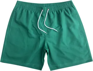 Men's Workout Running Shorts Mesh Lining Quick Dry Shorts Solid Summer Beach Shorts Elastic Waist Drawstring Shorts