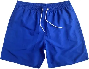 Men's Workout Running Shorts Mesh Lining Quick Dry Shorts Solid Summer Beach Shorts Elastic Waist Drawstring Shorts