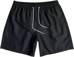 Men's Workout Running Shorts Mesh Lining Quick Dry Shorts Solid Summer Beach Shorts Elastic Waist Drawstring Shorts