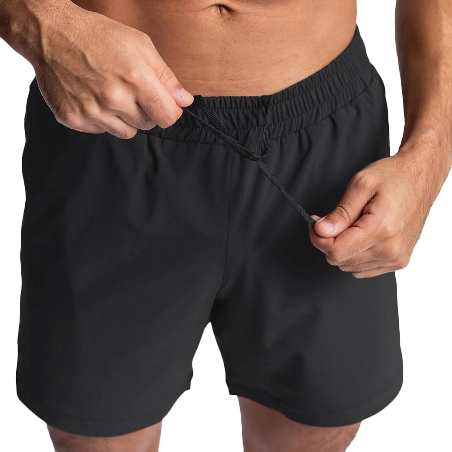 Men's Workout Running Shorts Quick Dry Active 5 Inches Shorts with Pockets, Lightweight, Breathable