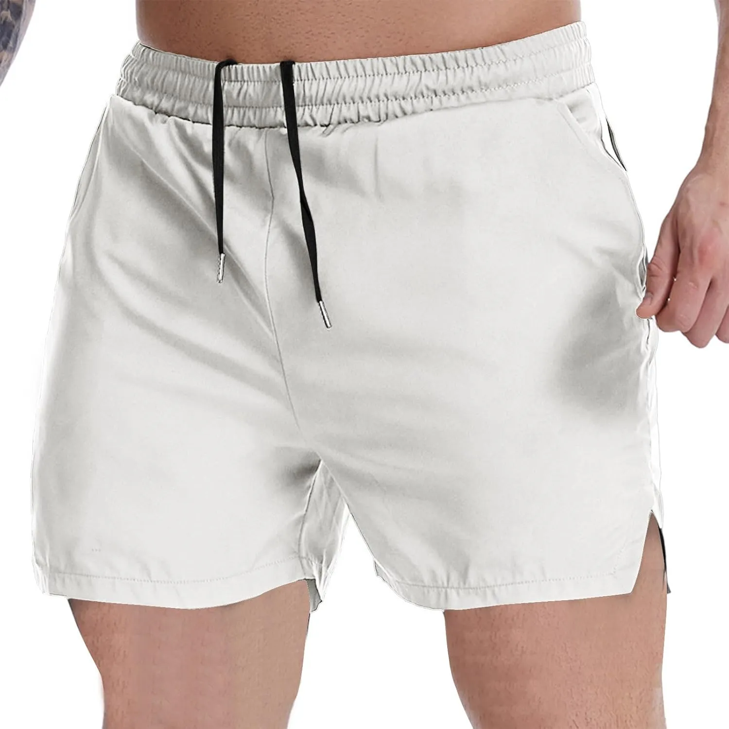 Men's Workout Running Shorts Quick Dry Active 5 Inches Shorts with Pockets, Lightweight, Breathable