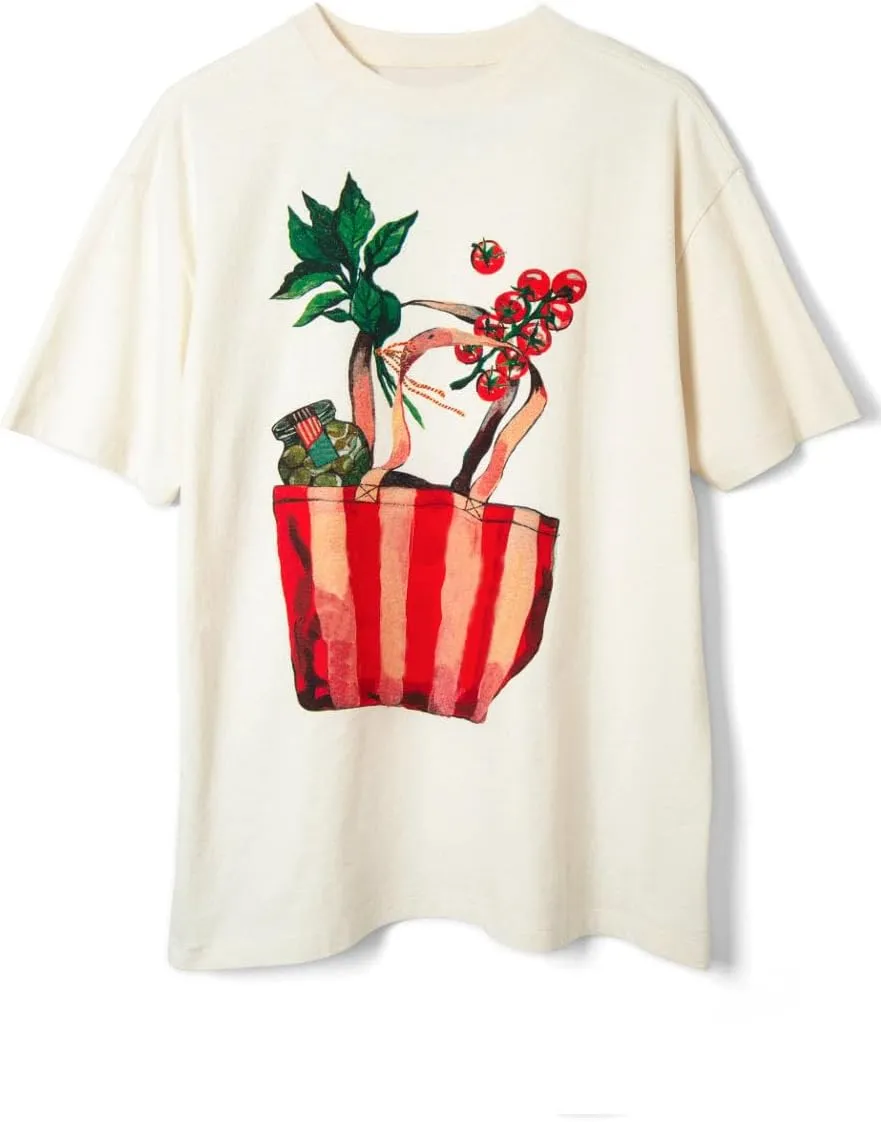Muineobuka Women Y2k Fruit Graphic Tees Oversized Short Sleeve Crewneck Loose T Shirts Summer Aesthetic Streetwear