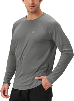 NAVISKIN Men's Rash Guard Shirts Swim Shirts UPF 50  UV Sun Protection Long Sleeve Shirts Lightweight Quick Dry