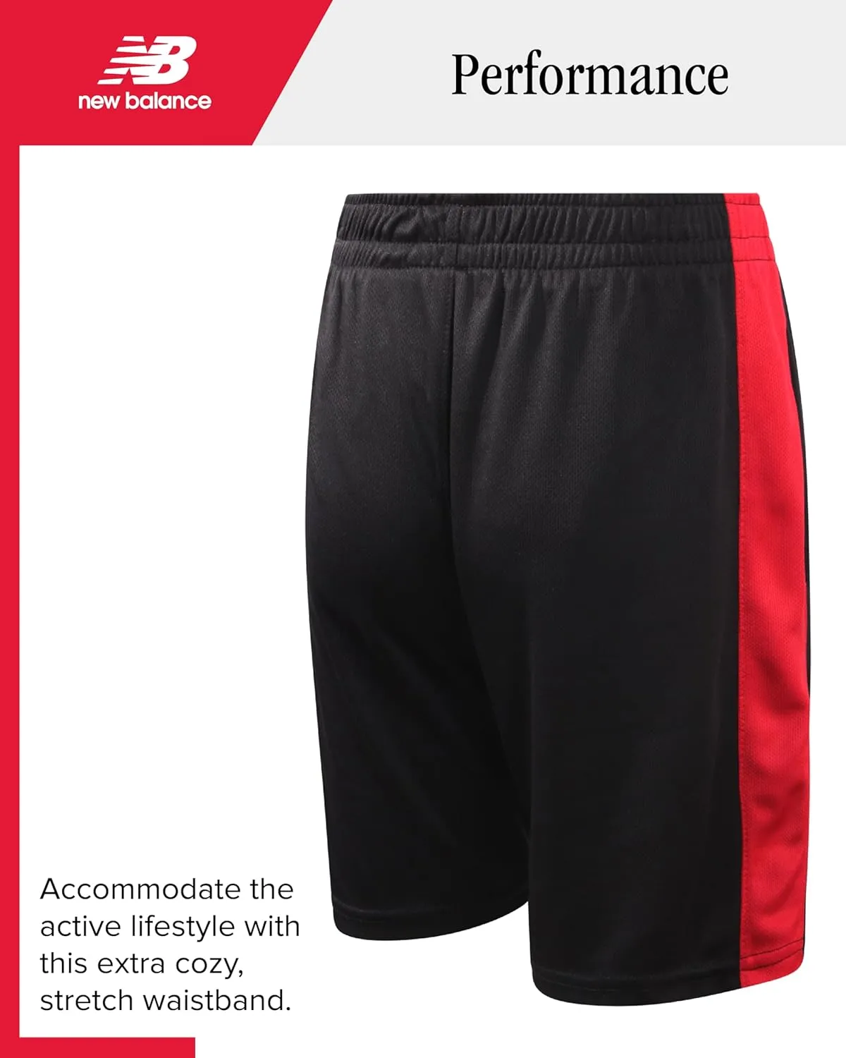 New Balance Boys' Active Shorts - Kids Athletic Performance Woven Shorts with Pockets - Gym Shorts for Boys' (8-20)