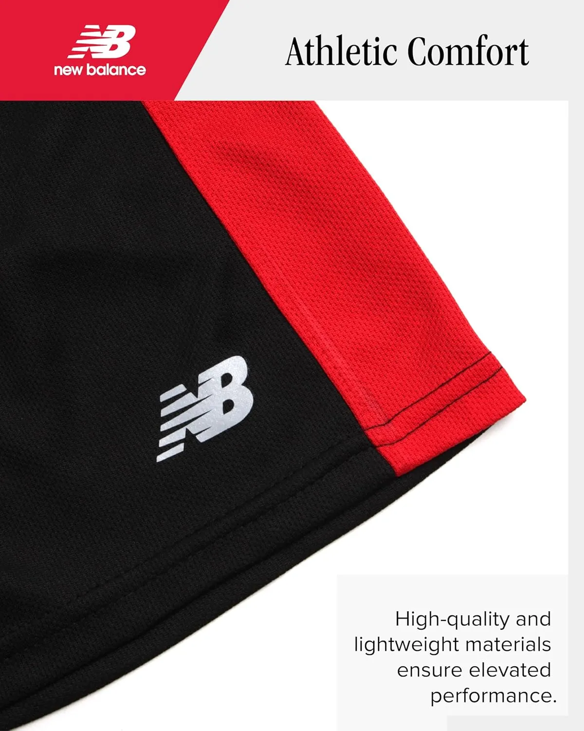 New Balance Boys' Active Shorts - Kids Athletic Performance Woven Shorts with Pockets - Gym Shorts for Boys' (8-20)