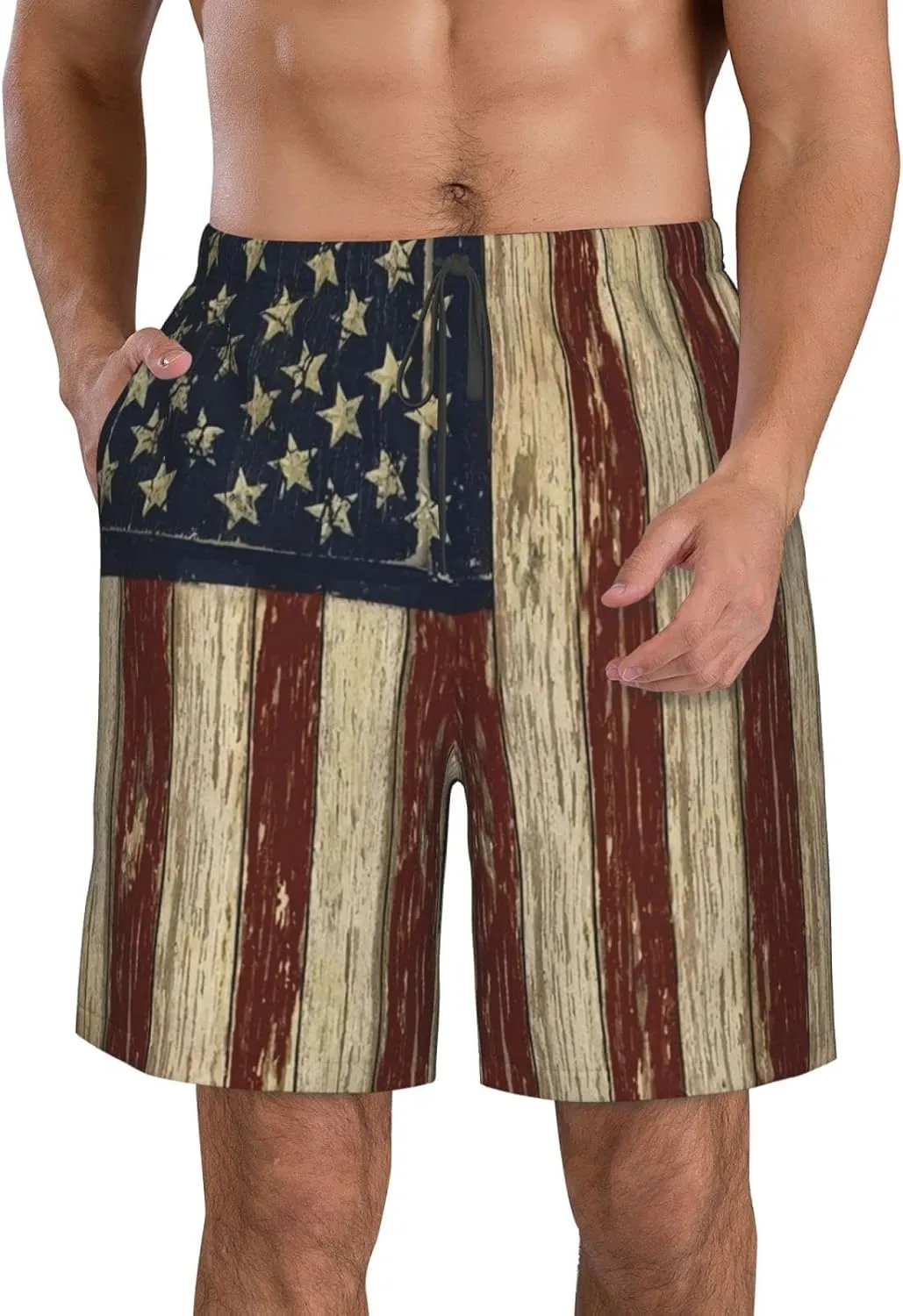 Old Glory American Flag Men's Mesh Basketball Shorts Drawstring Shorts Men Summer Shorts Athletic Gym Workout Shorts